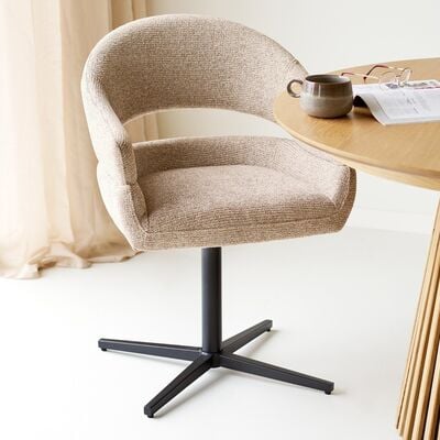 House Nordic Dover tuoli beige/ greige metallijalka